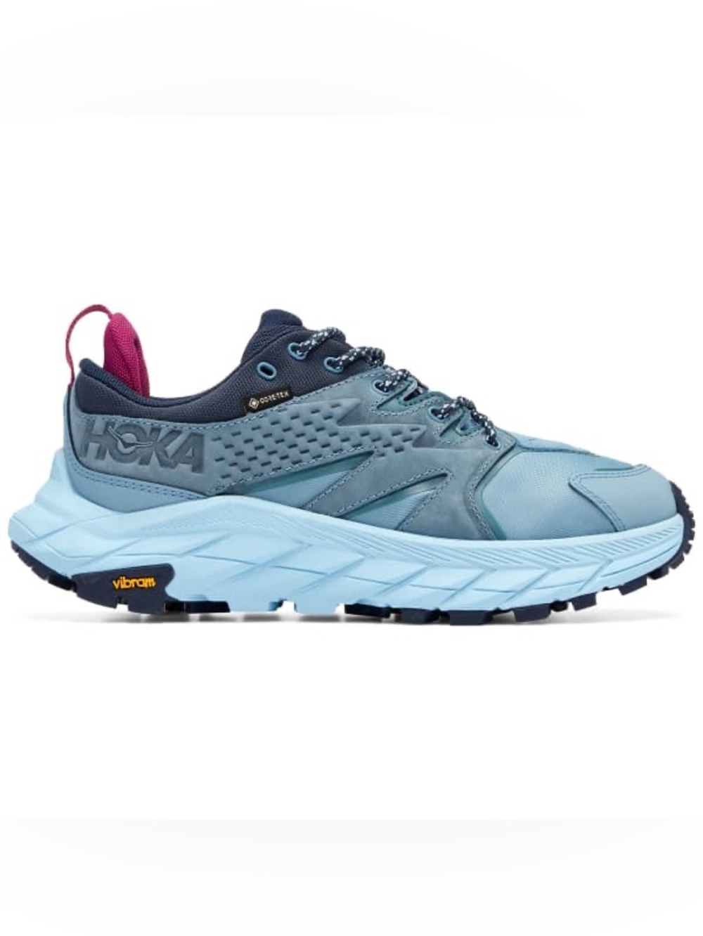 Hoka One One Anacapa Low GTX Blue Sneakers Vibram Gore-tex Hiking Shoes size 8